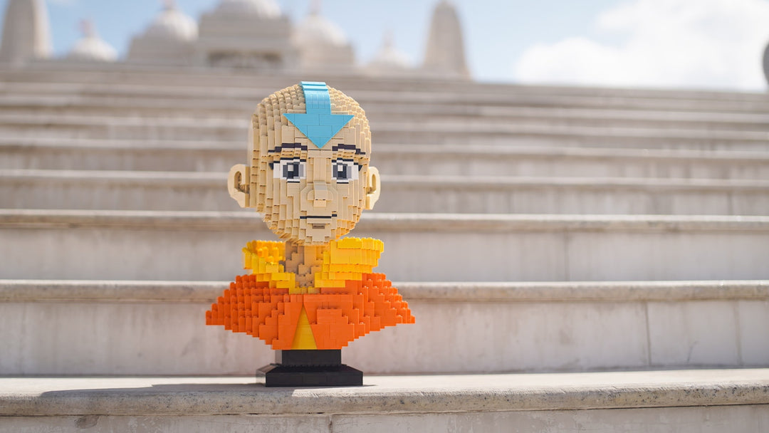 The Air Bender Bust Made with LEGO Bricks Bricker Builds