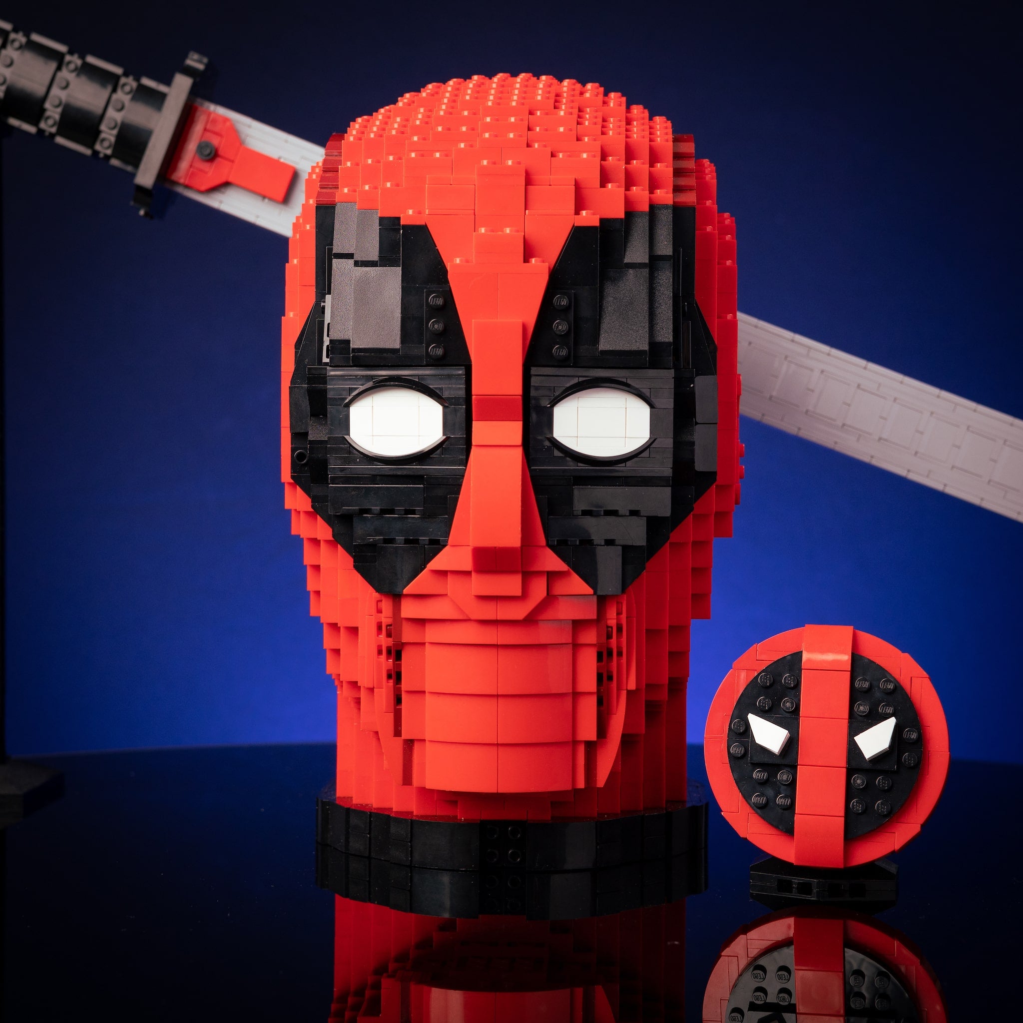 The Merc with a Mouth Bricker Builds Sculptures in LEGO Bricks Life Sized Replicas Sword Icon
