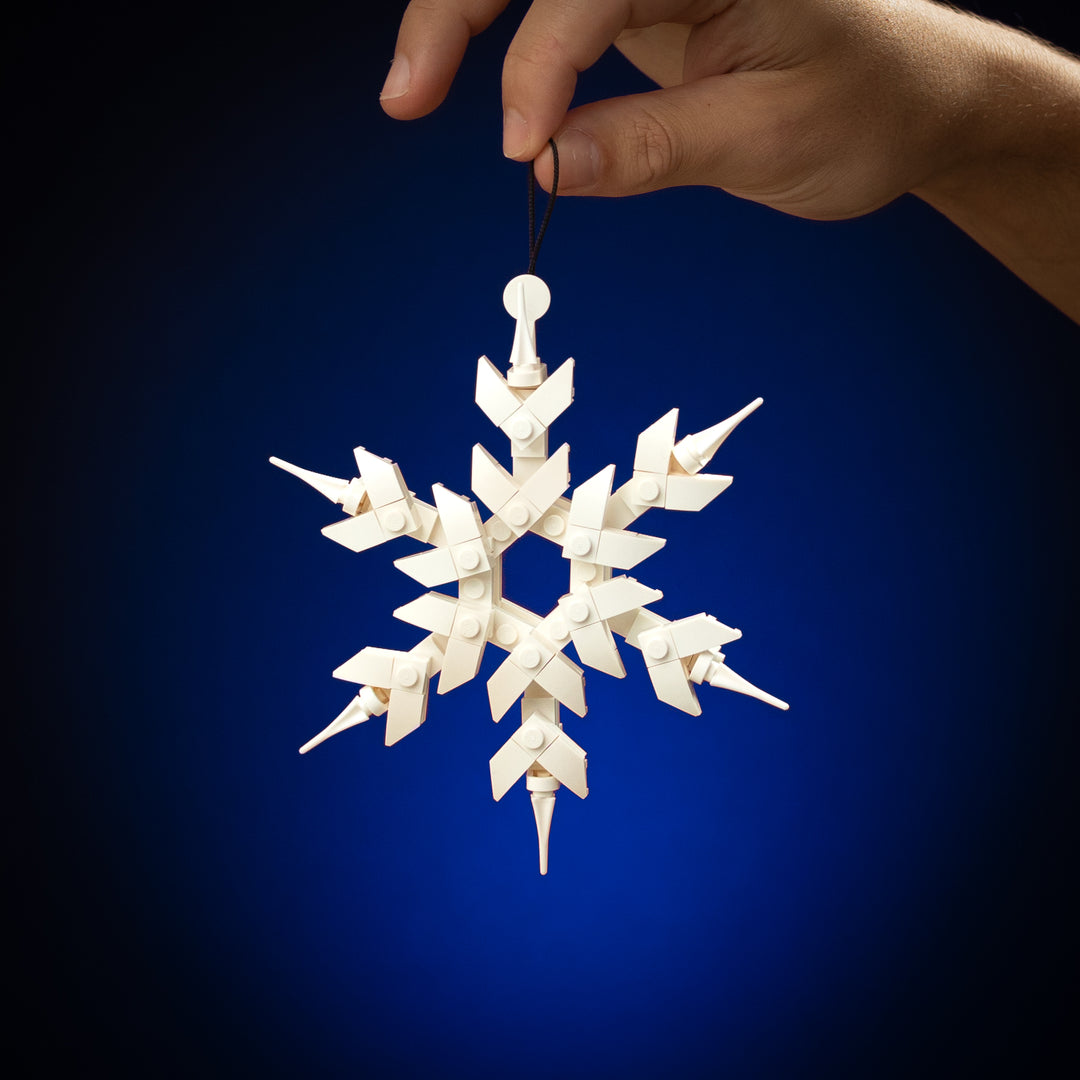 [Exclusive] Snowflake Ornament built with LEGO® bricks - by Bricker Builds