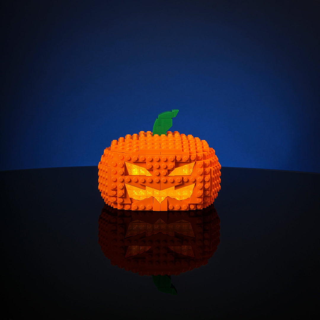 3-in-1 Jack-O-Lantern Short Option Studio Photo lit up