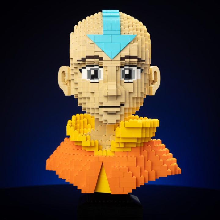 Air Bender Life-Sized Bust built with LEGO® bricks - by Bricker Builds
