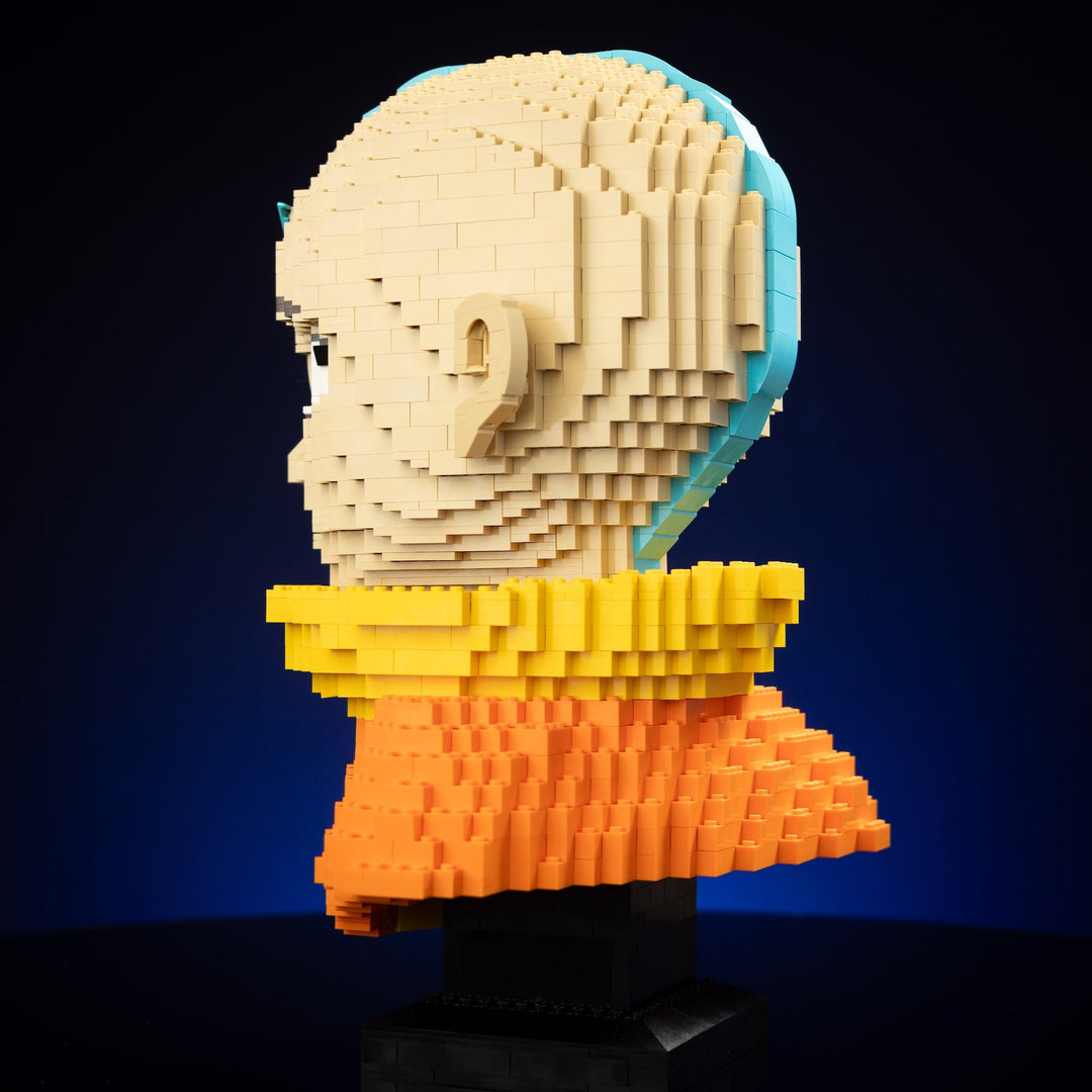 Air Bender Life-Sized Bust built with LEGO® bricks - by Bricker Builds