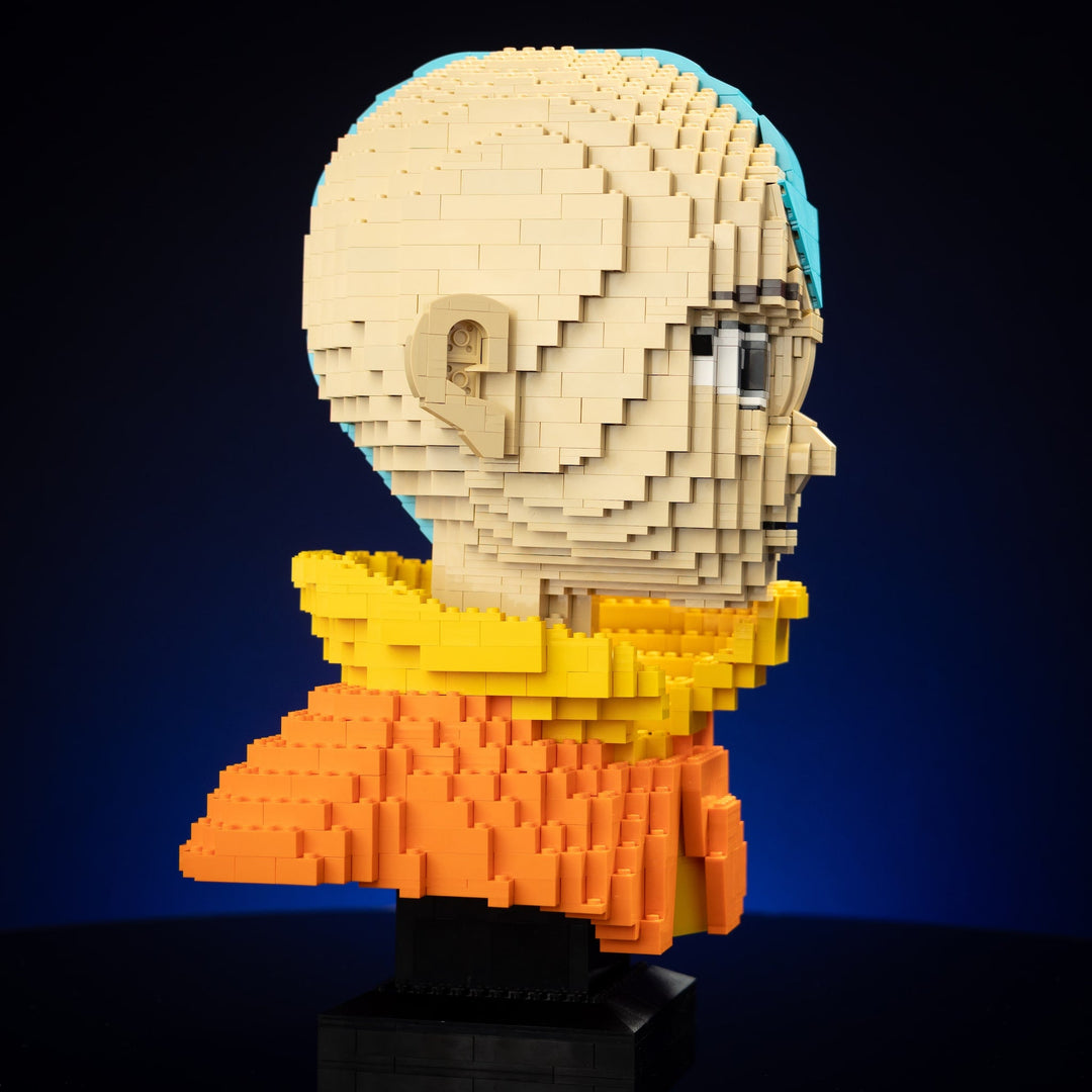 Air Bender Life-Sized Bust built with LEGO® bricks - by Bricker Builds
