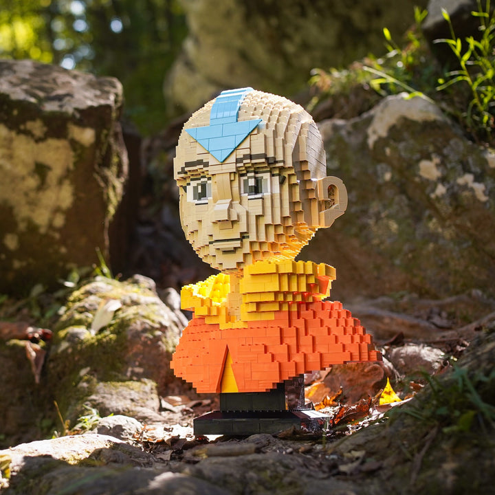 Air Bender Life-Sized Bust built with LEGO® bricks - by Bricker Builds