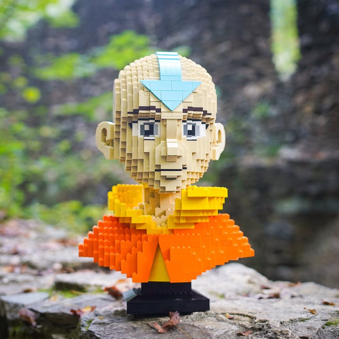 Air Bender Life-Sized Bust built with LEGO® bricks - by Bricker Builds