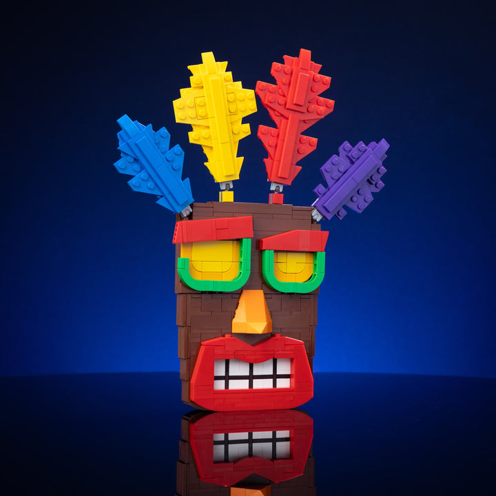 Aku Aku Life-Sized Mask built with LEGO® bricks - by Bricker Builds