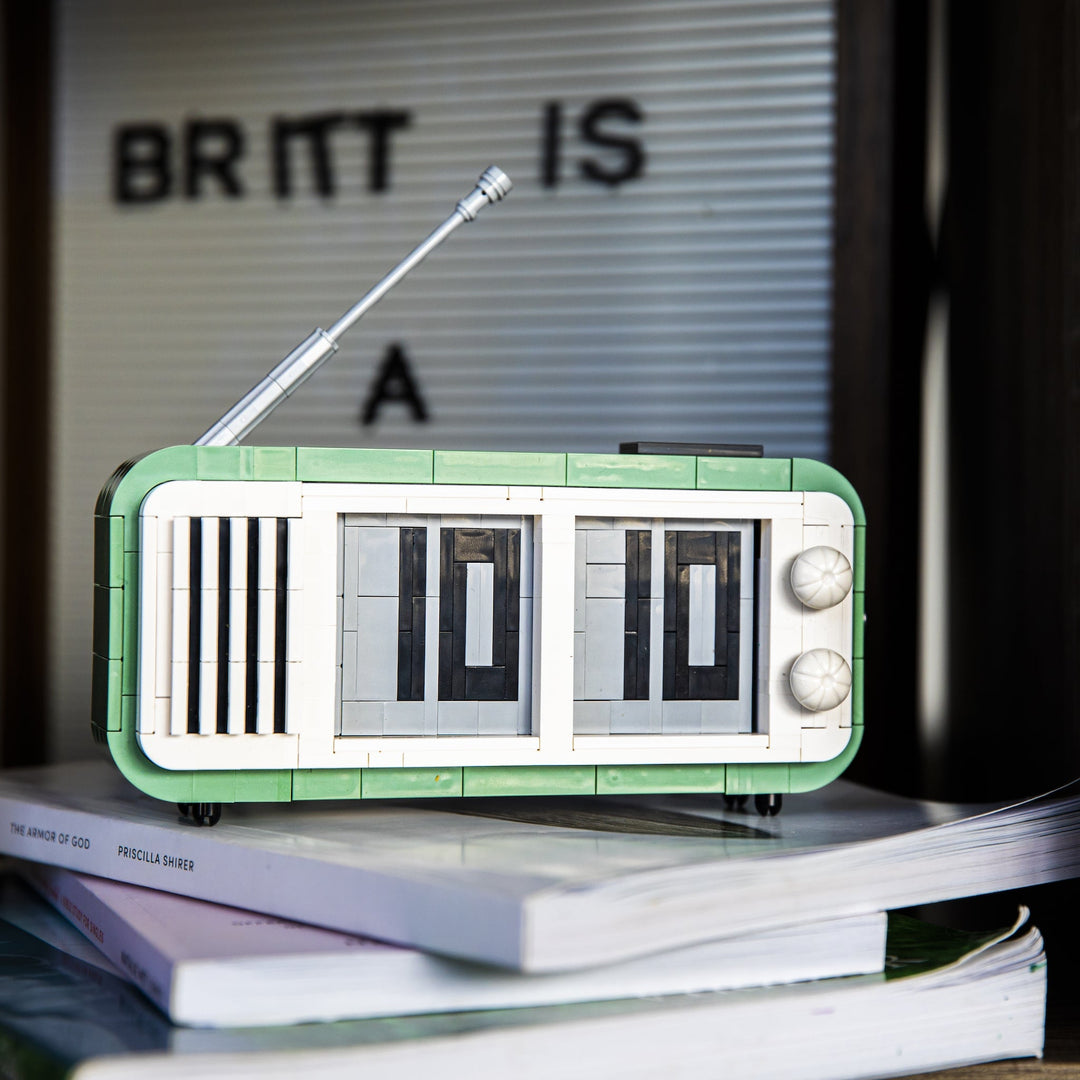 Retro Alarm Clock Life-Sized Replica built with LEGO® bricks - by Bricker Builds