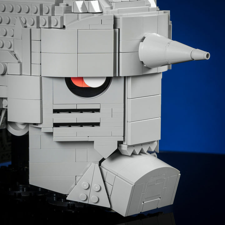 Alchemy Helmet made of LEGO bricks  detail studio photo