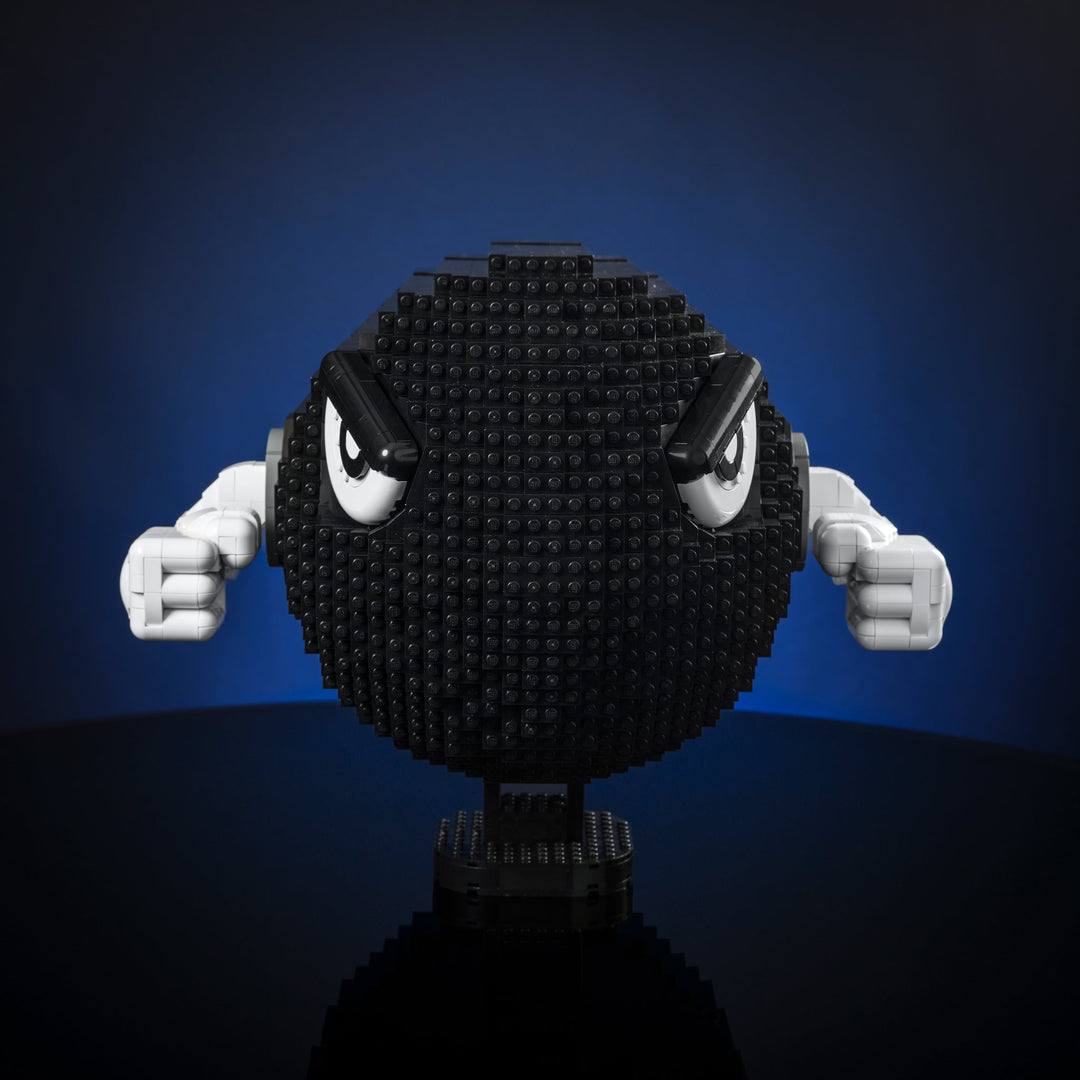 Angry Bill made of Lego bricks front