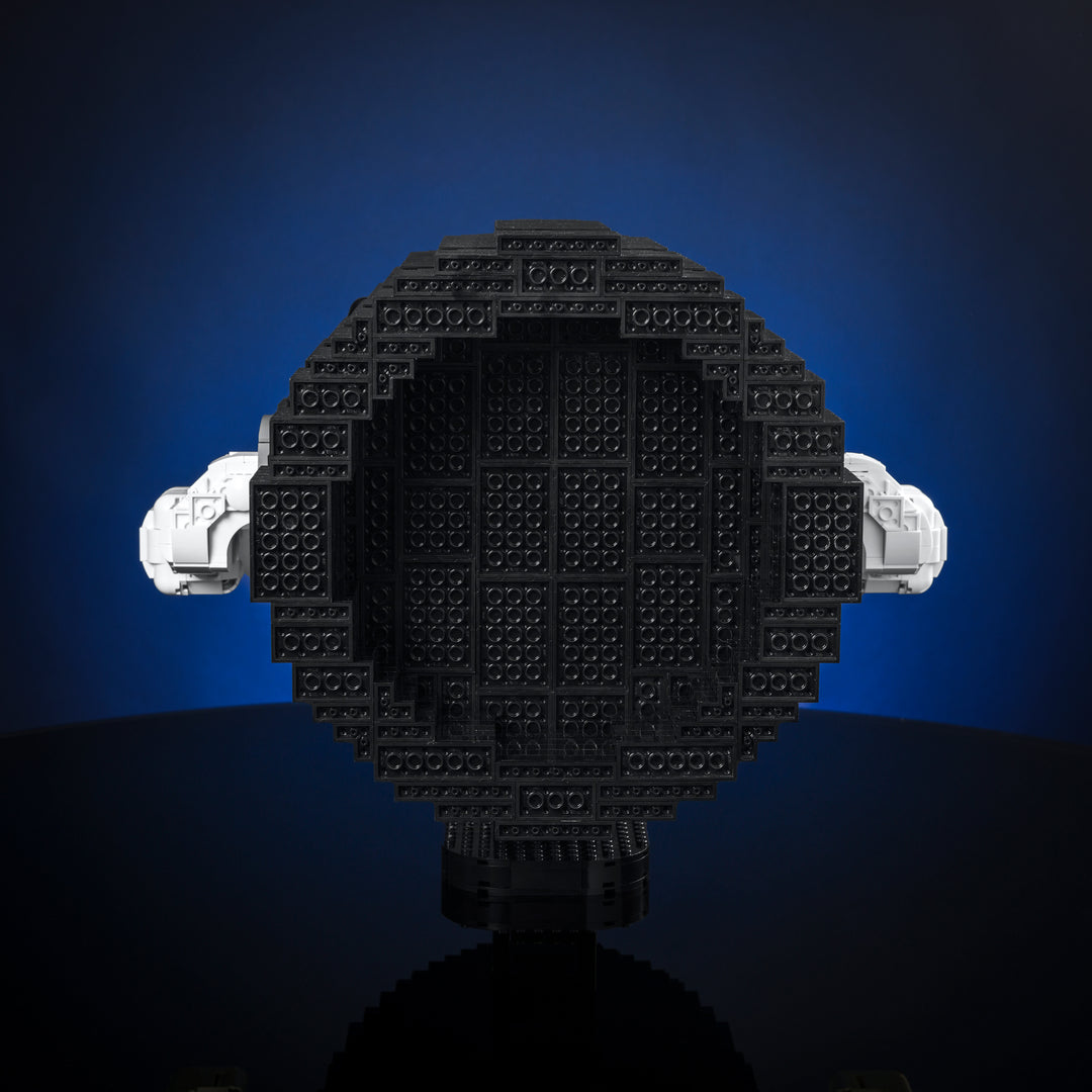 Angry Bill made of Lego bricks back