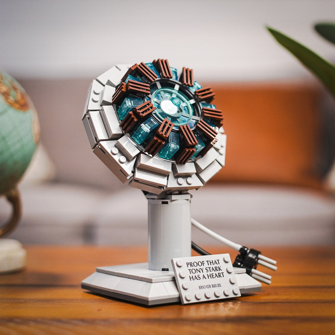 Arc Reactor Made of LEGO® Bricks by Bricker Builds in a lifestyle setting