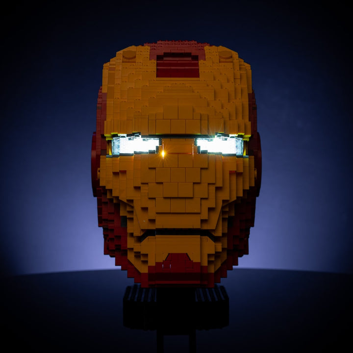 Tony Stark's Mark 3 Helmet built with LEGO® bricks - by Bricker Builds