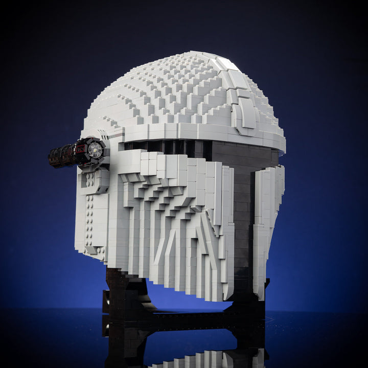 Mando Life-Sized Helmet built with LEGO® bricks - by Bricker Builds