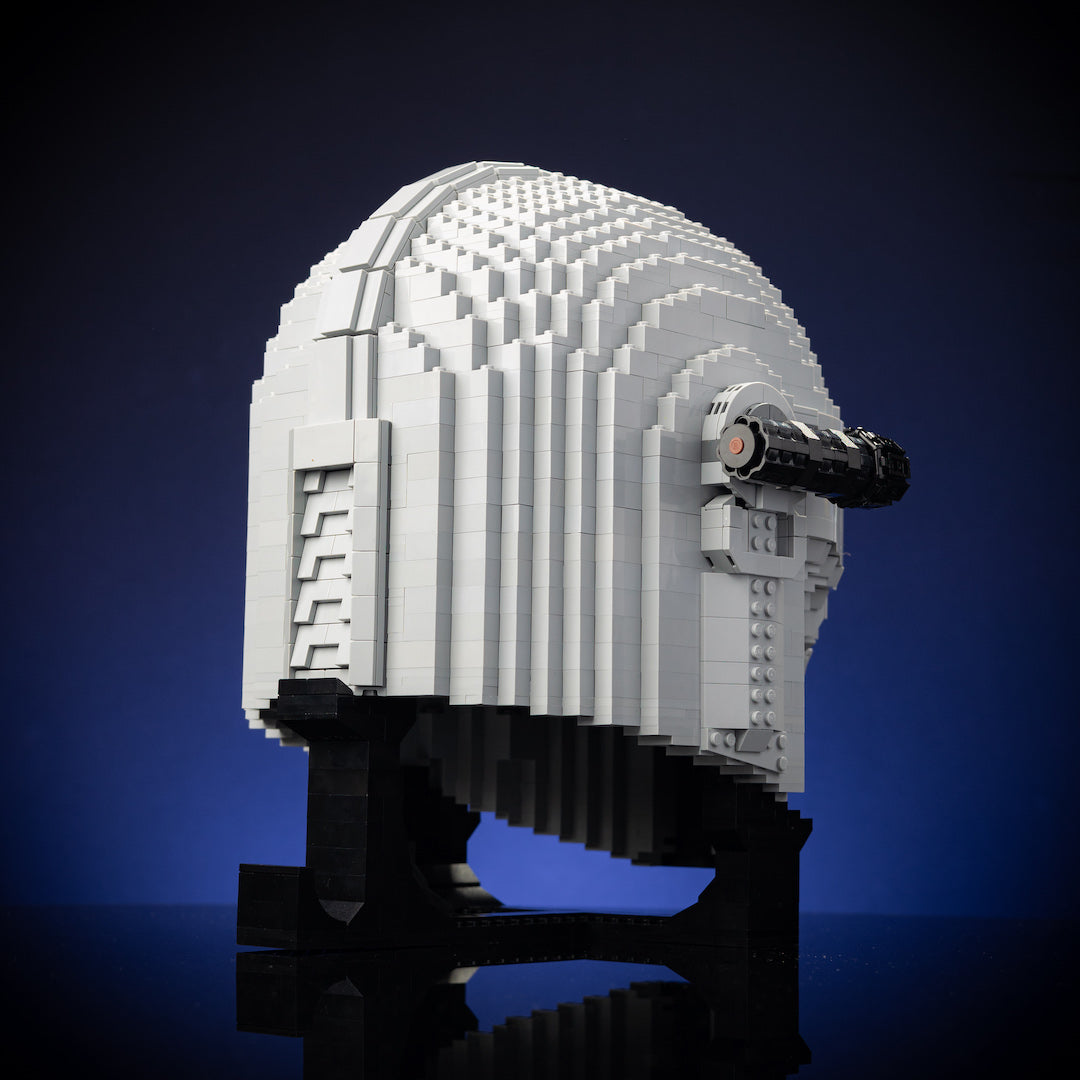 Mando Life-Sized Helmet built with LEGO® bricks - by Bricker Builds