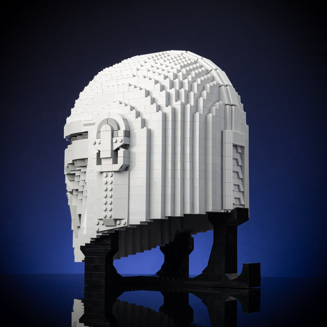 Mando Life-Sized Helmet built with LEGO® bricks - by Bricker Builds