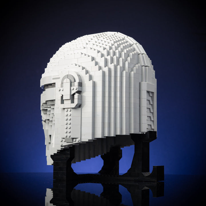 Mando Life-Sized Helmet built with LEGO® bricks - by Bricker Builds