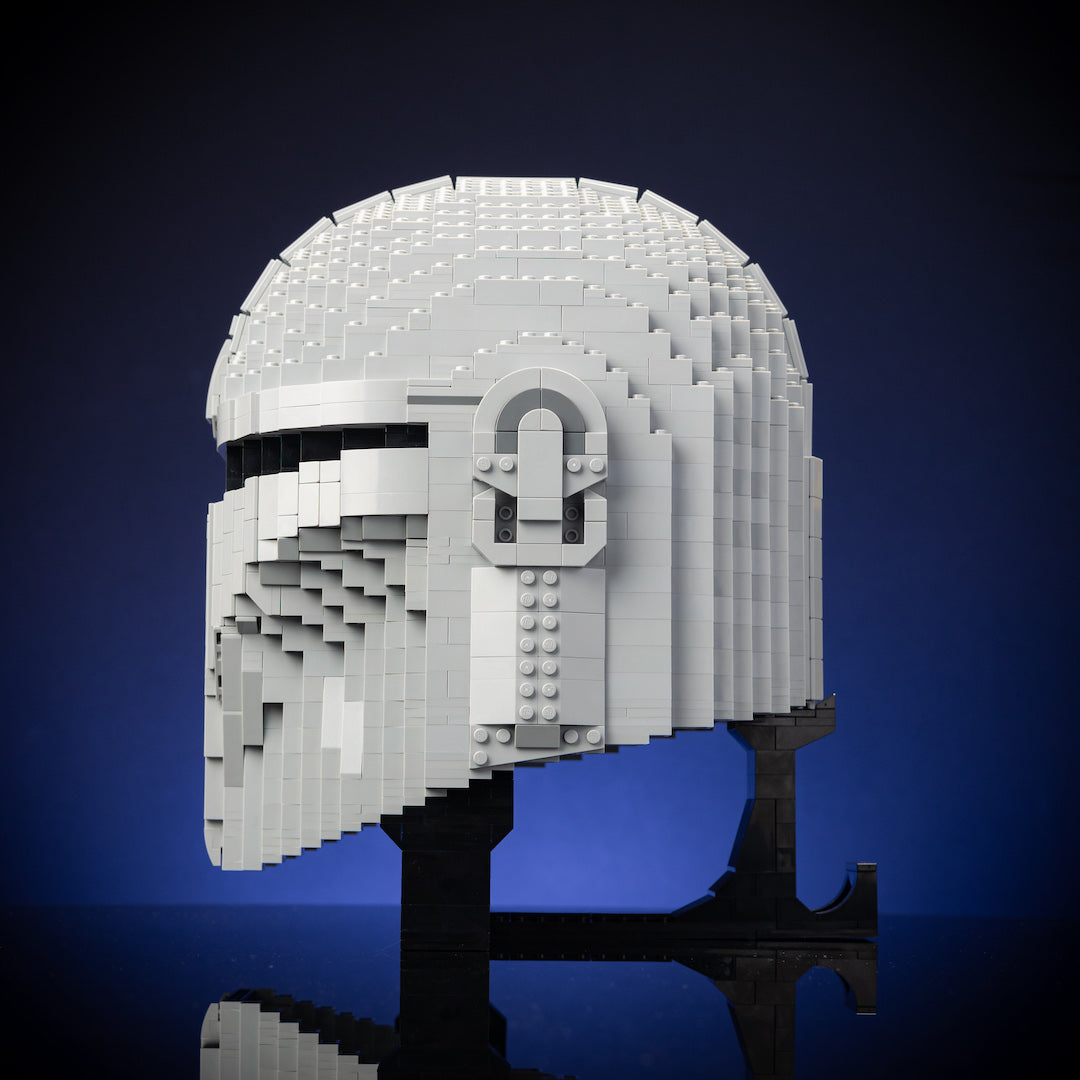 Mando Life-Sized Helmet built with LEGO® bricks - by Bricker Builds
