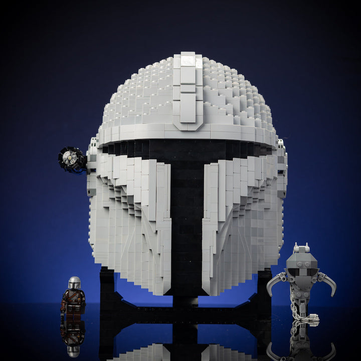 Mando Life-Sized Helmet built with LEGO® bricks - by Bricker Builds