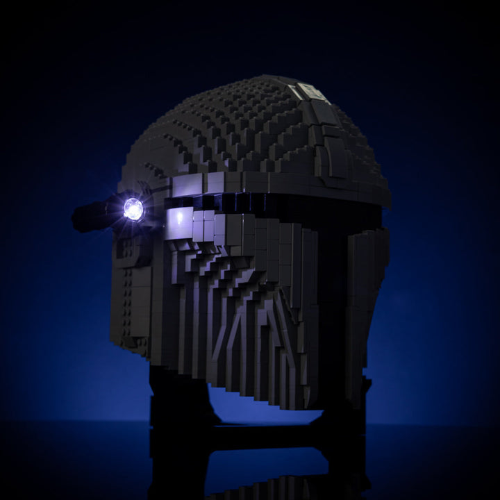 Mando Life-Sized Helmet built with LEGO® bricks - by Bricker Builds