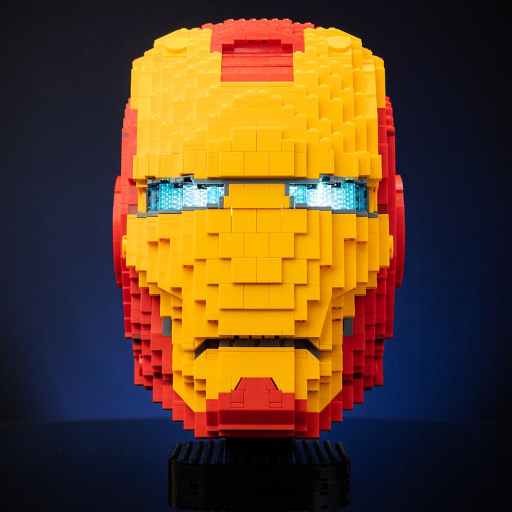 Tony Stark's Mark 3 Helmet built with LEGO® bricks - by Bricker Builds