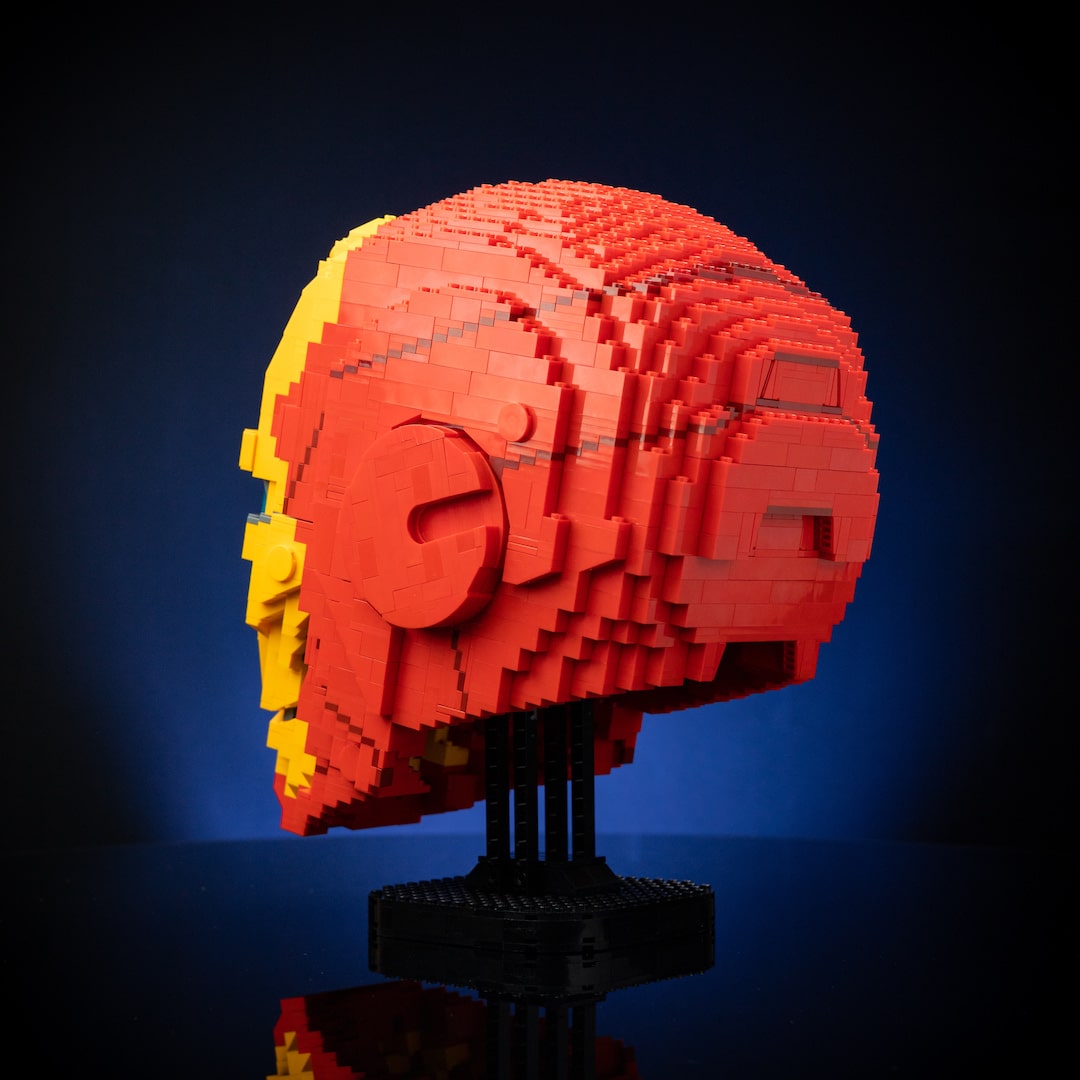 Tony Stark's Mark 3 Helmet built with LEGO® bricks - by Bricker Builds