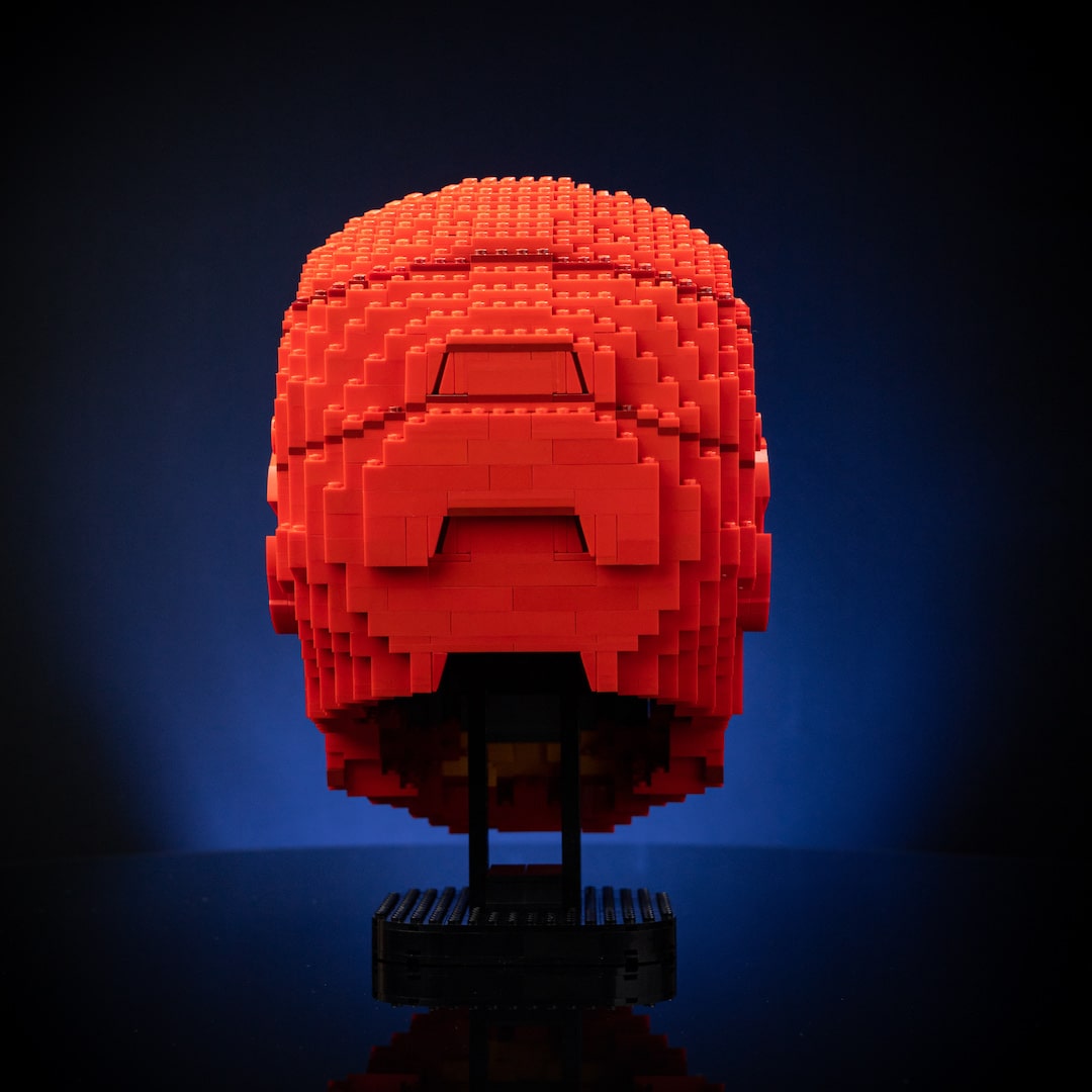 Tony Stark's Mark 3 Helmet built with LEGO® bricks - by Bricker Builds