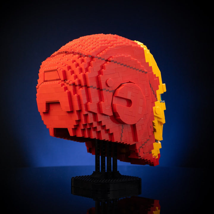 Tony Stark's Mark 3 Helmet built with LEGO® bricks - by Bricker Builds