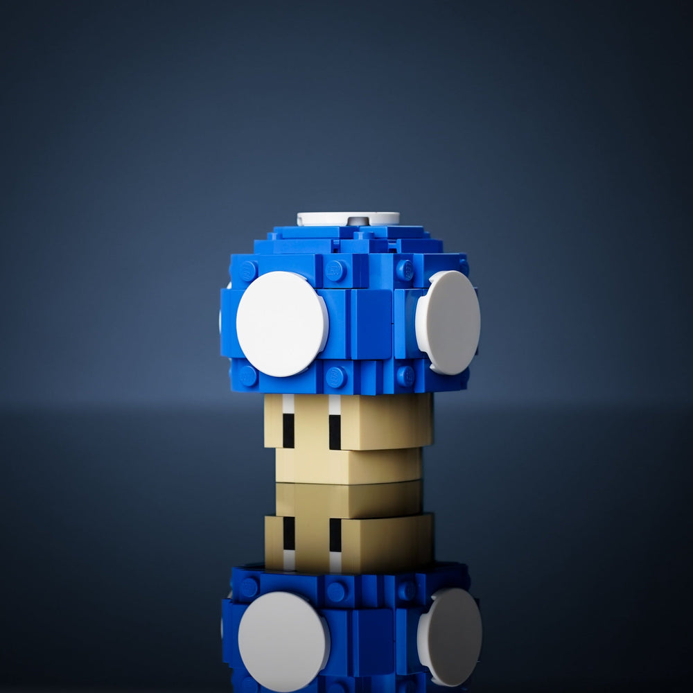 Tiny Blue Mushroom Made of LEGO® Bricks by Bricker Builds