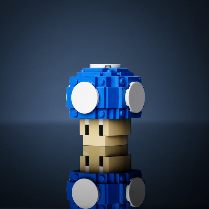 Tiny Blue Mushroom Made of LEGO® Bricks by Bricker Builds