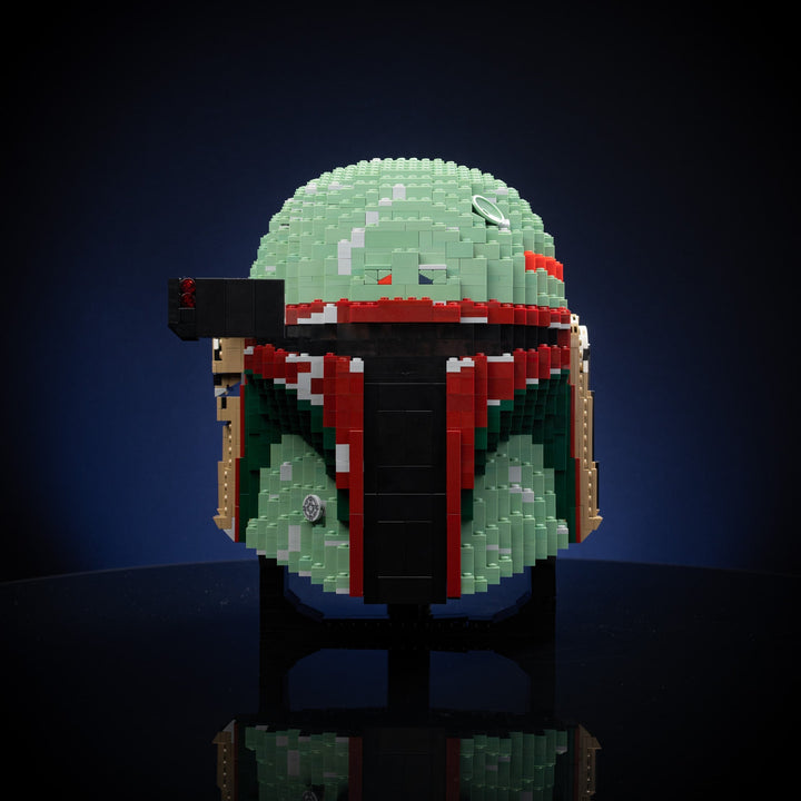 Boba Life-Sized Replica Helmet built with LEGO® bricks - by Bricker Builds