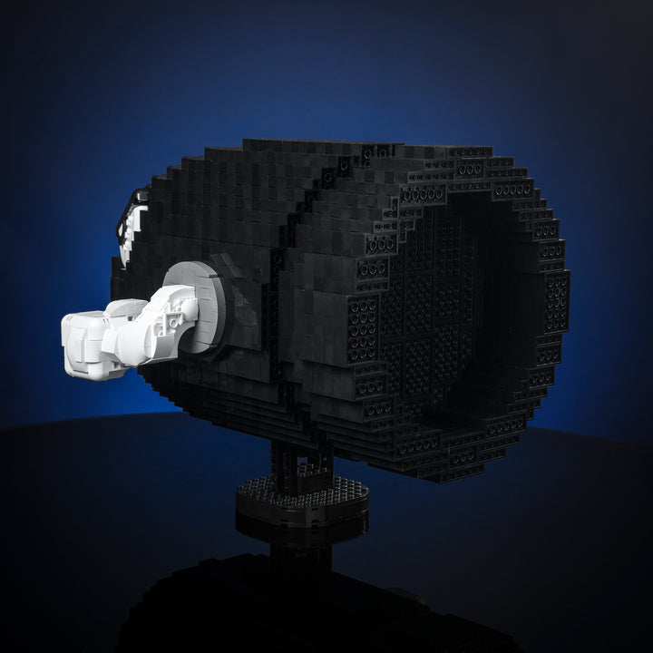 Angry Bill made of Lego bricks 3/4 back