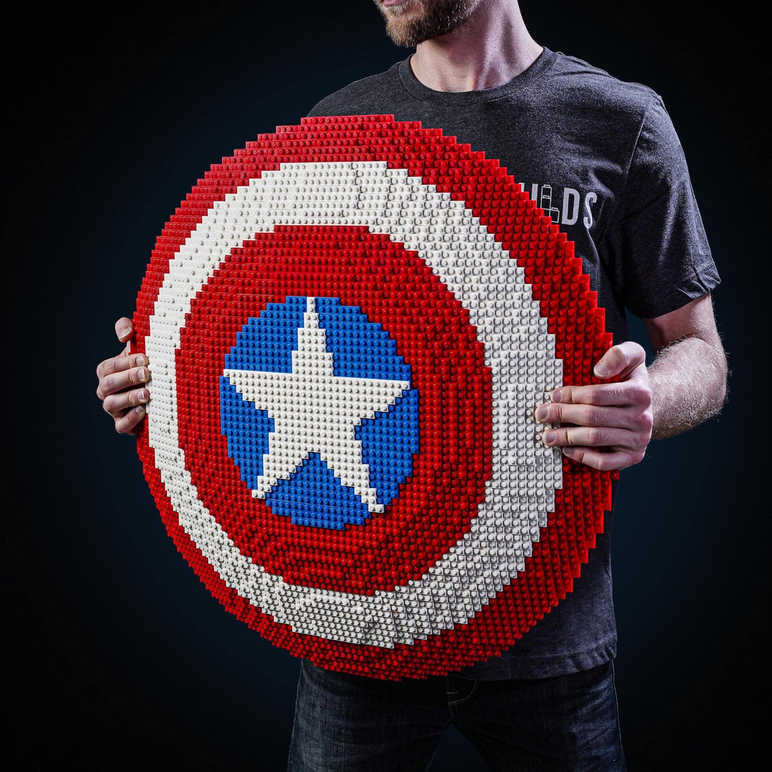 Cap's Shield Life-Sized Replica built with LEGO® bricks - by Bricker Builds