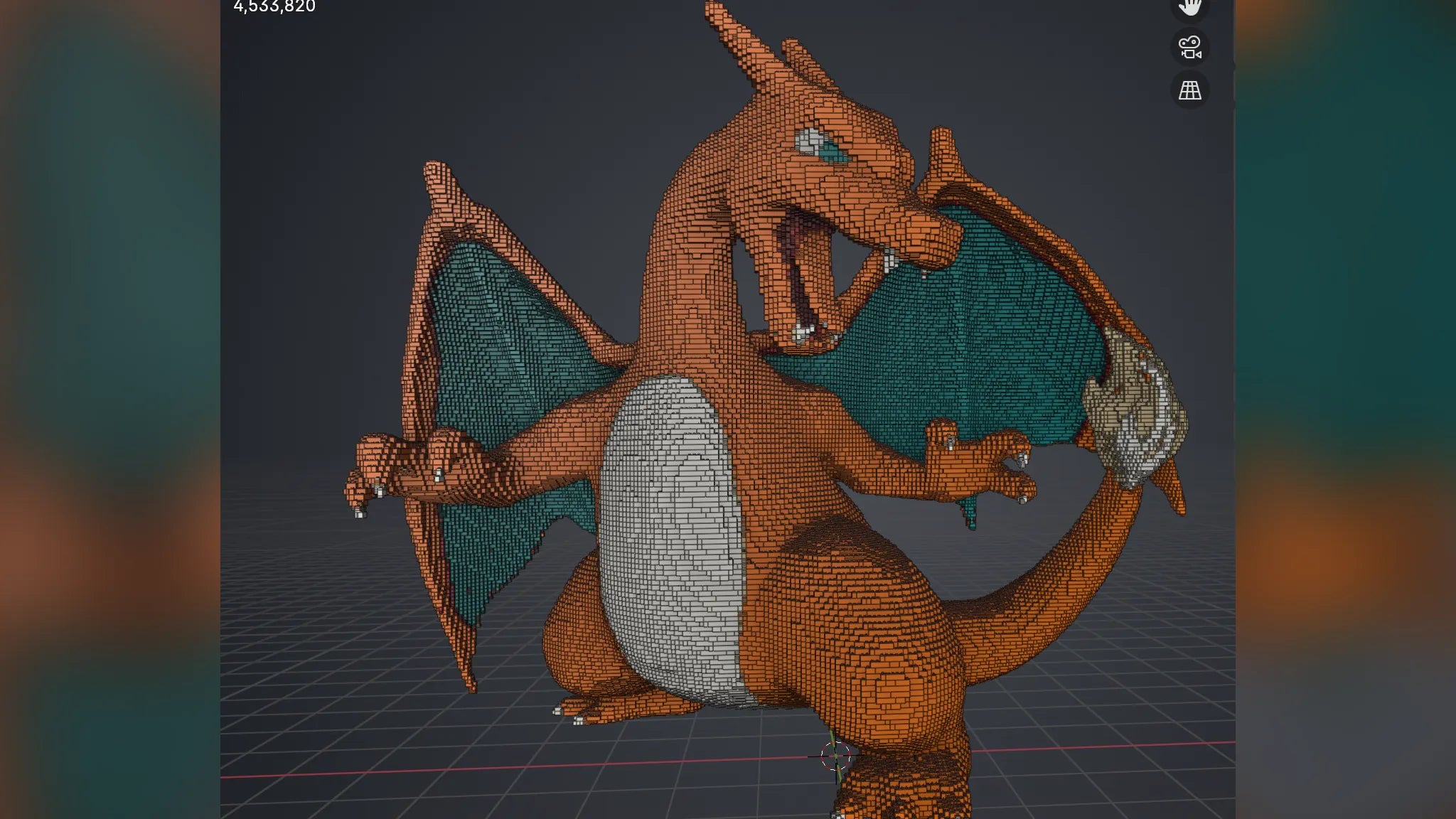 Massiva escultura de dragão, exemplo construído com peças LEGO em software de design 3D pela Bricker Builds