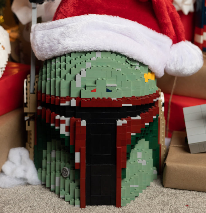 Boba Life-Sized Replica Helmet built with LEGO® bricks - by Bricker Builds