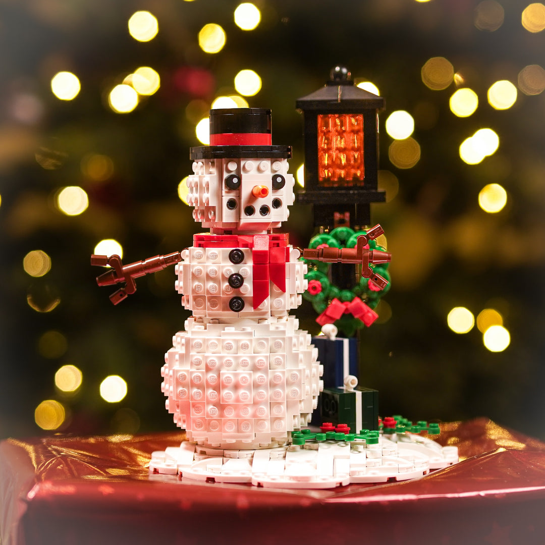 B3 Customs Funny Snowman Building Set Made Using Lego Bricks