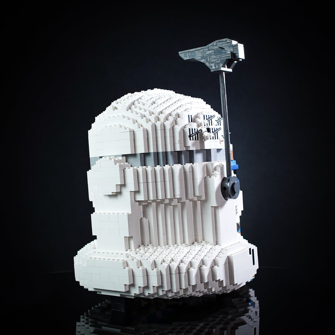 Captain Rex Life-Sized Helmet built with LEGO® bricks - by Bricker Builds