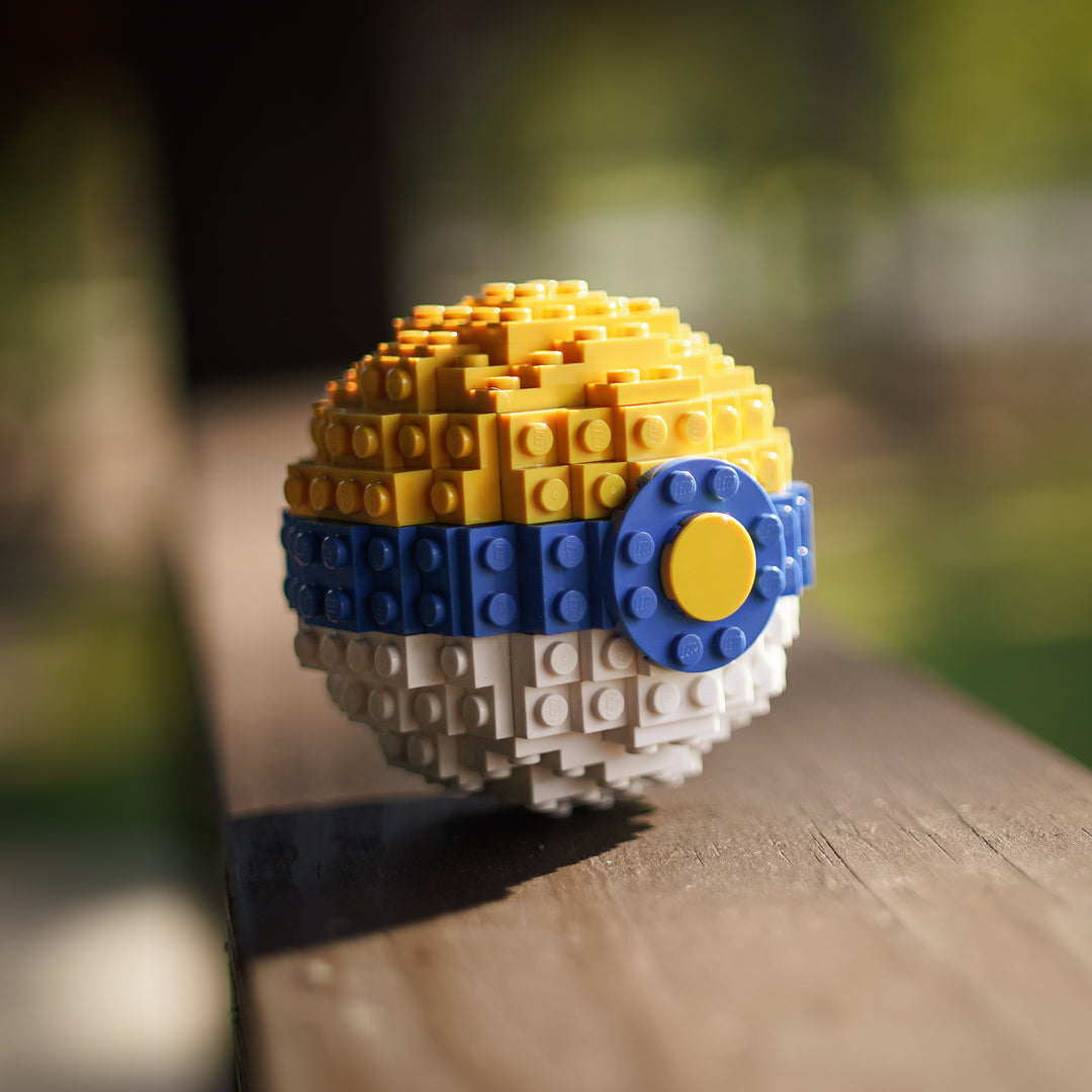 Park Pocket Sphere on Wood Porch Life-Sized Replica in LEGO Bricks by Bricker Builds