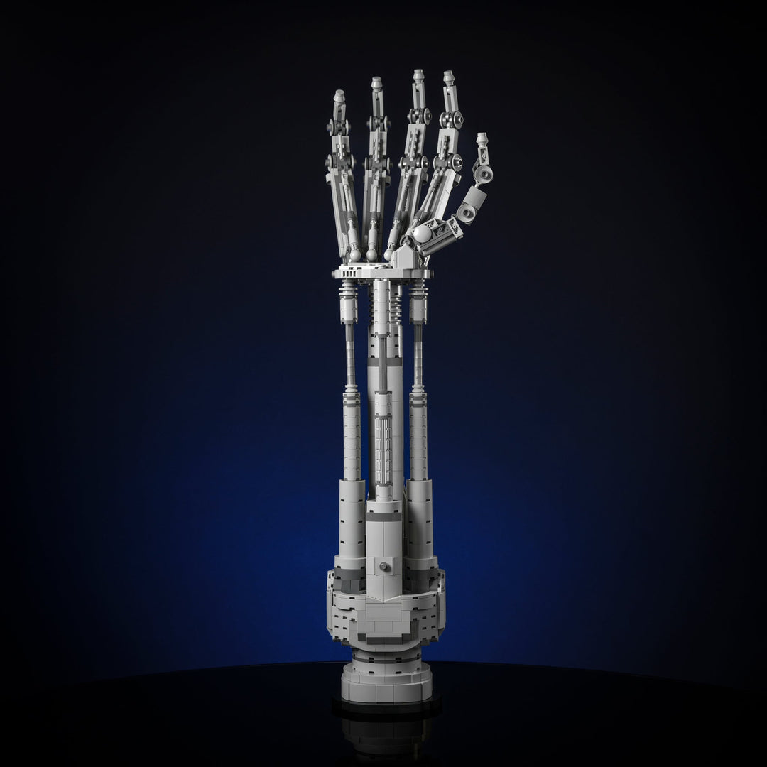 Eliminator Arm made of LEGO bricks by Bricker Builds front angle studio