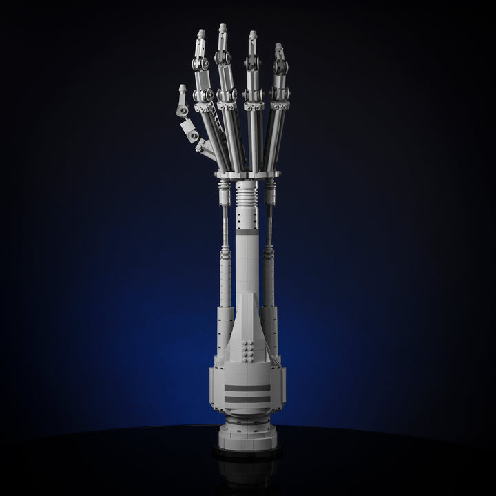 Eliminator Arm made of LEGO bricks by Bricker Builds back studio