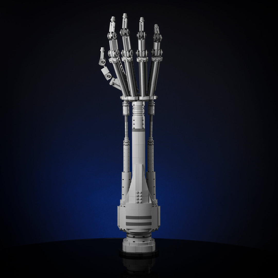 Eliminator Arm made of LEGO bricks by Bricker Builds back studio