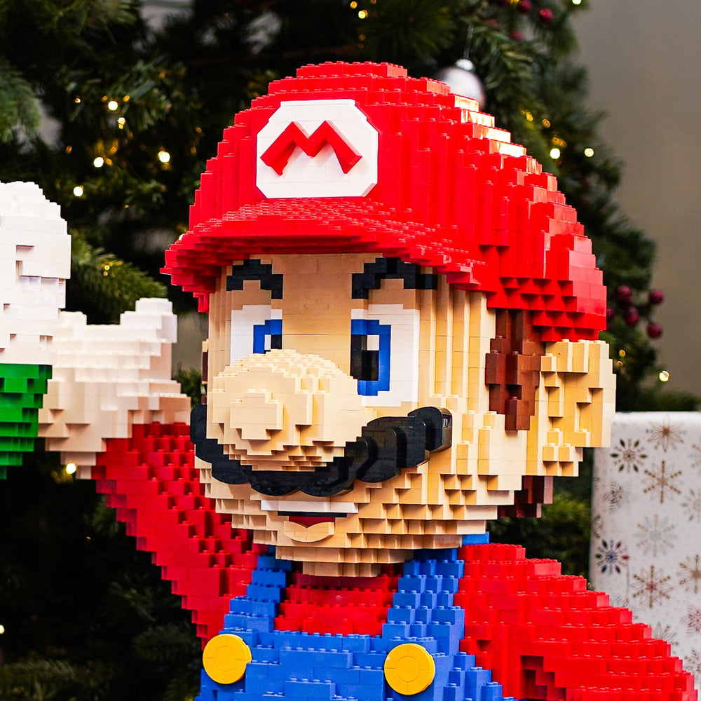 Italian Plumber Life-Sized Sculpture built with LEGO® bricks - by Bricker Builds