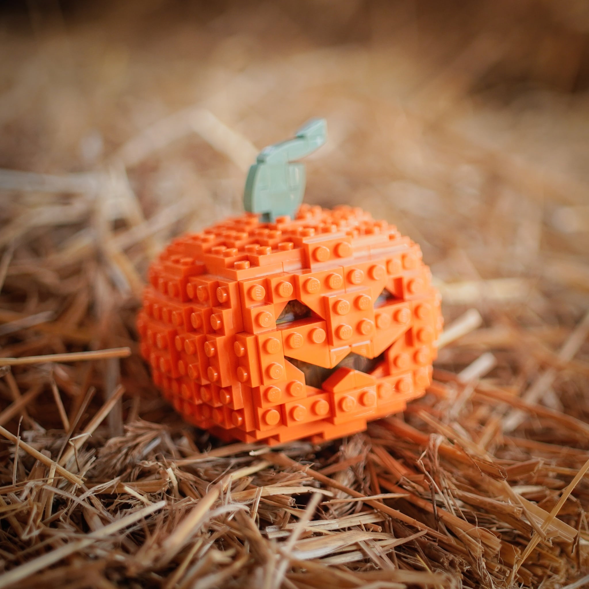 Jack-O-Lantern made out of LEGO bricks by Bricker Builds