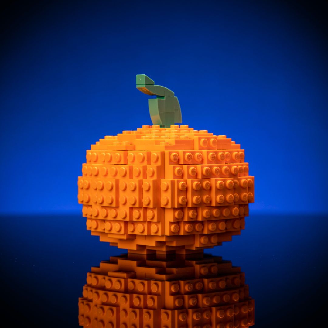 Jack-o-Lantern built with LEGO® bricks - by Bricker Builds