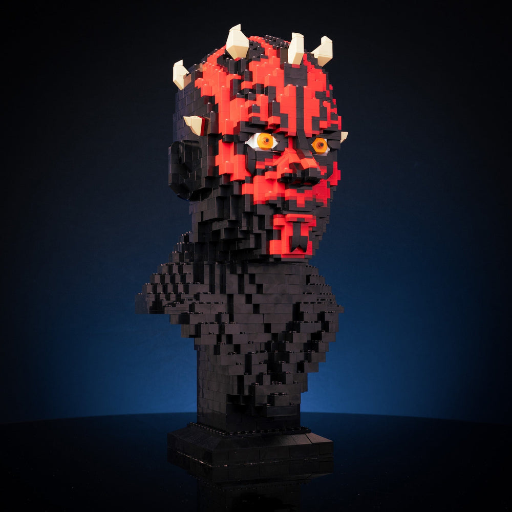 Dark Lord Maul Bust built with LEGO® bricks - by Bricker Builds