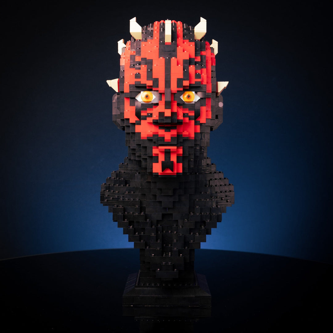 Dark Lord Maul Bust built with LEGO® bricks - by Bricker Builds