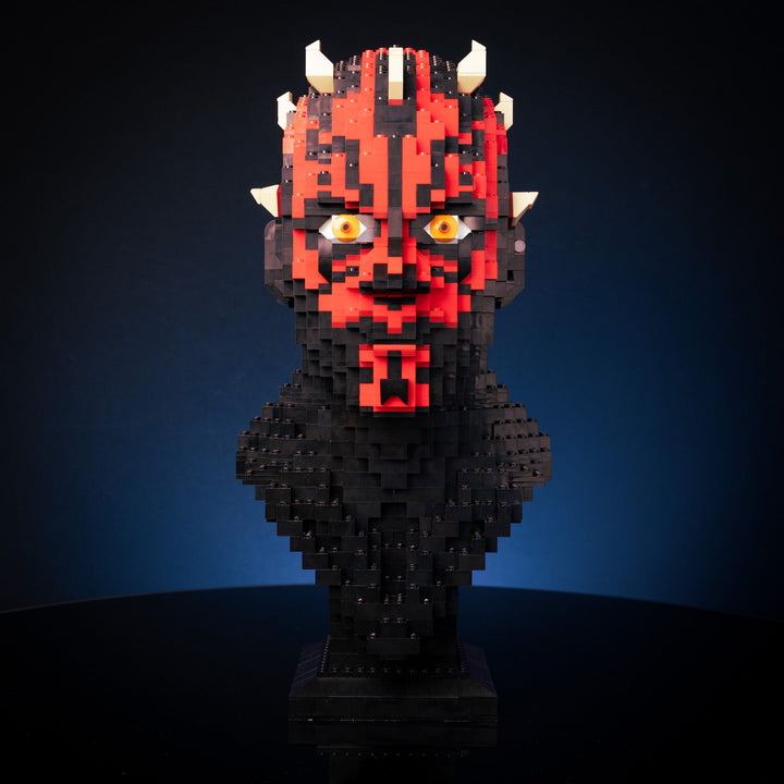 Dark Lord Maul Bust built with LEGO® bricks - by Bricker Builds