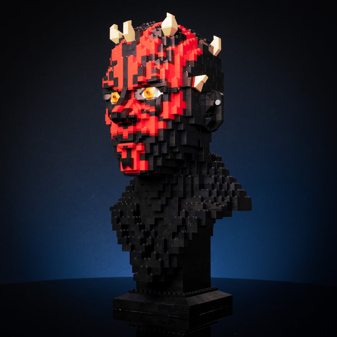 Dark Lord Maul Bust built with LEGO® bricks - Instructions Only by Bricker Builds