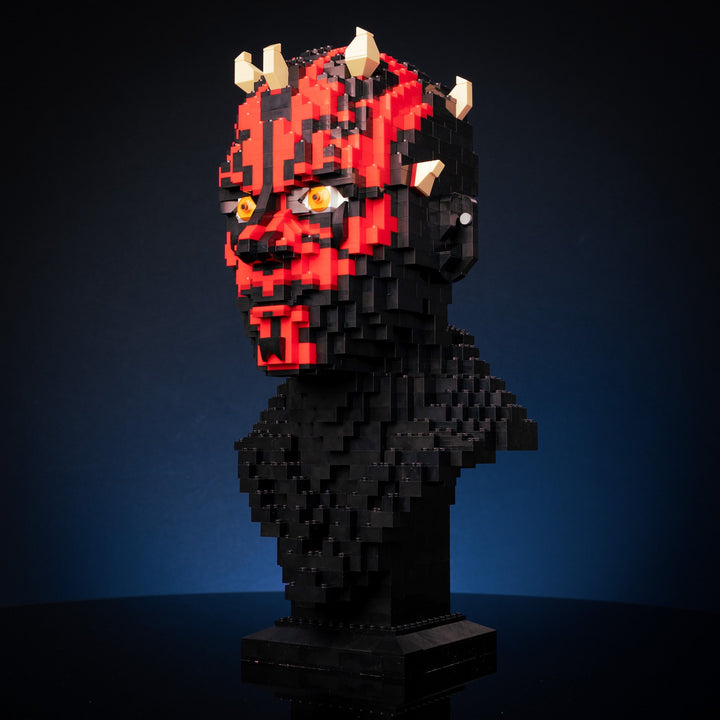 Dark Lord Maul Bust built with LEGO® bricks - Instructions Only by Bricker Builds