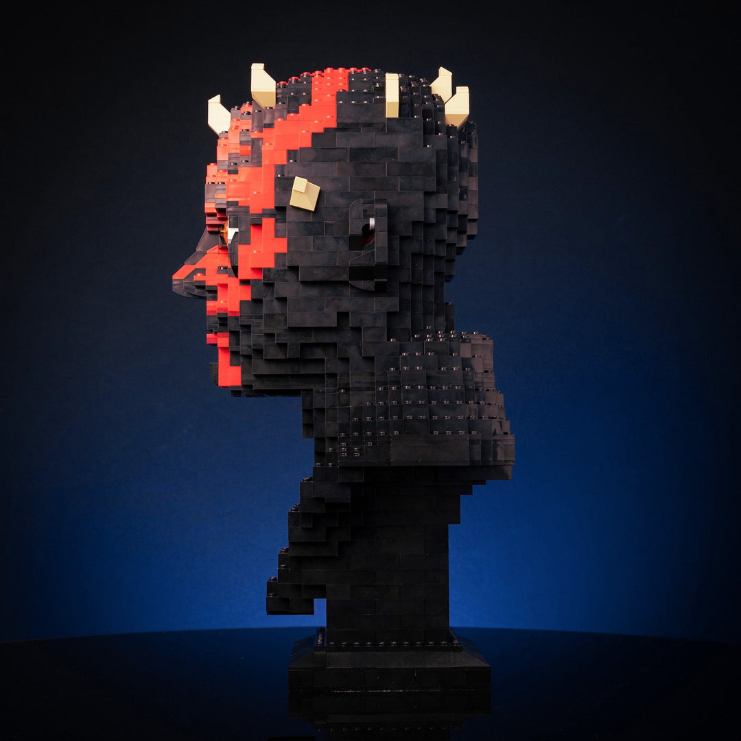 Dark Lord Maul Bust built with LEGO® bricks - by Bricker Builds