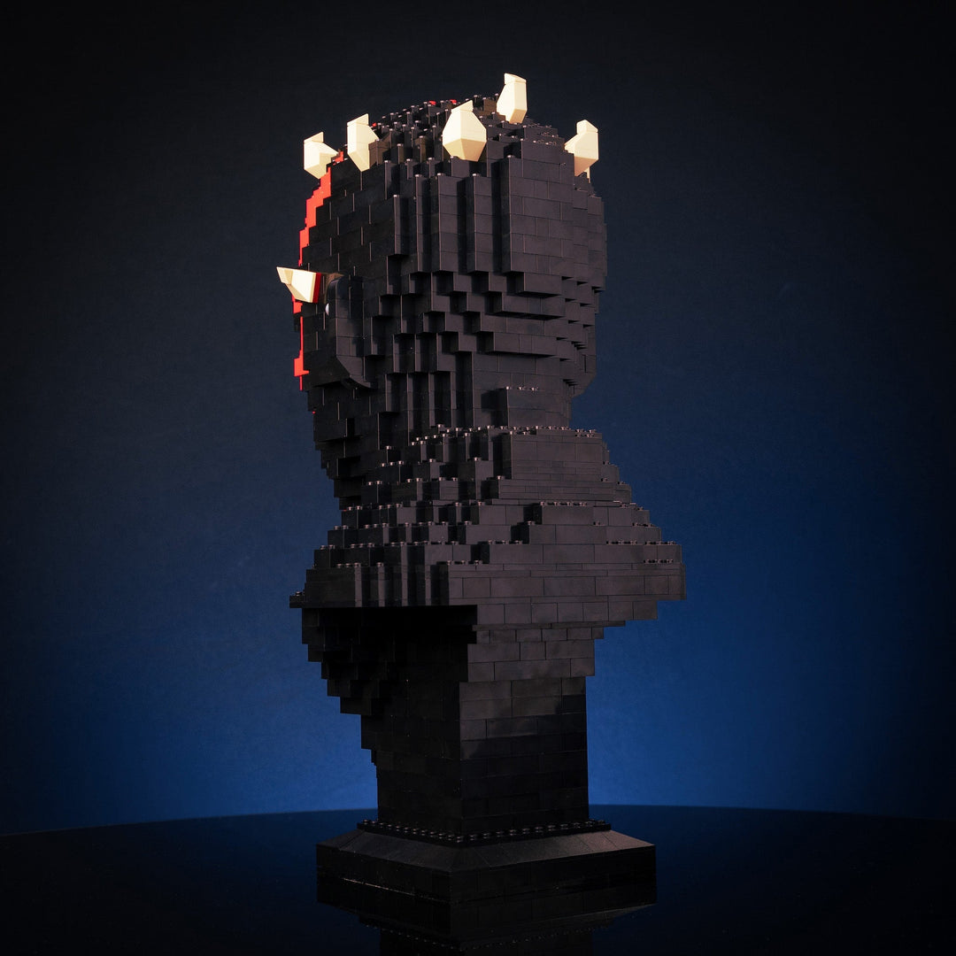 Dark Lord Maul Bust built with LEGO® bricks - by Bricker Builds